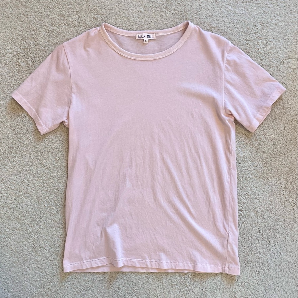 Nordstrom Alex Mill Women’s Pink Cotton Short Sleeve Tee Shirt - Large